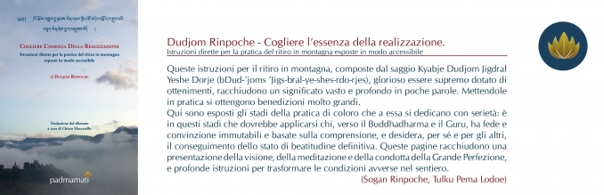Novità: Cogliere l'essenza della realizzazione di Dudjom Rinpoche - Padmamati Editore